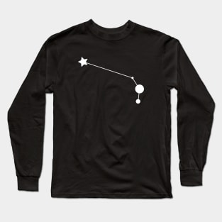 Aries Zodiac Constellation in White Long Sleeve T-Shirt